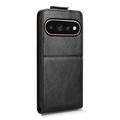 Google Pixel 11/11 Pro vertikalt flip-etui med stativ - svart