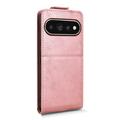 Google Pixel 11/11 Pro vertikalt flip-etui med stativ - Roségull