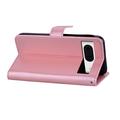 Google Pixel 8 Ugle Rhinestone Lommebok-deksel - Rose Gold