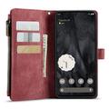 Google Pixel 8 Pro Caseme C30 Multifunksjonell Lommebok-deksel - Rød
