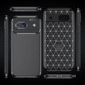 Google Pixel 8a Beetle Karbonfiber TPU-Deksel - Svart
