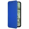 Google Pixel 8a Flip-deksel - Karbonfiber - Blå