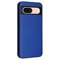 Google Pixel 8a Flip-deksel - Karbonfiber - Blå