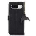 Google Pixel 8a Lommebok-deksel i Lær med RFID - Svart