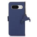 Google Pixel 8a Lommebok-deksel i Lær med RFID - Blå