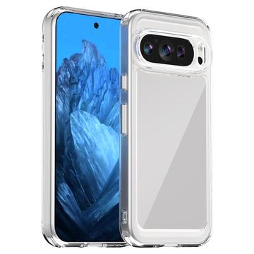 Google Pixel 9/9 Pro Anti-Shock Hybrid-deksel - Gjennomsiktig