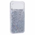 Google Pixel 9 Pro XL Glitter Flakes TPU-deksel - Sølv