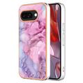 Google Pixel 9a Marble Pattern Electroplated IMD TPU-deksel
