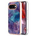 Google Pixel 9a Marble Pattern Electroplated IMD TPU-deksel