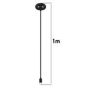 Google Pixel Watch 4 USB-A magnetisk ladekabel – 1 m – svart