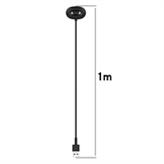 Google Pixel Watch 4 USB-C magnetisk ladekabel - 1m - svart