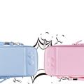 Oppbevaringsveske i gradientfarge for Nintendo Switch Anti-drop bærbar beskyttelsesveske i PU-lær - lilla/rosa
