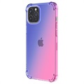 Gradient Støtsikkert iPhone 14 Pro Max TPU-deksel - Blå / Rosa