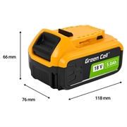 Green Cell-batteri for DeWalt XR 18V 5Ah