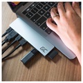 Green Cell Connect60 8-i-1 Dual USB-C Hub Adapter til MacBook