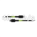 Green Cell Power Stream Flettet USB-C / Lightning Kabel - 1m - Svart