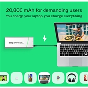 Green Cell PowerPlay Pro 20800mAh powerbank 65W - sølv