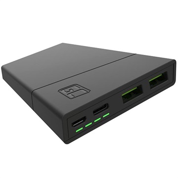 Green Cell PowerPlay10S Powerbank 10000mAh - USB-C PD, 2x USB-A - Svart