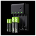Green Cell VitalCharger Batterilader med 4x AAA Oppladbare Batterier