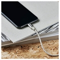 GreyLime 18W Flettet USB-C / Lightning Kabel - MFi-Sertifisert - 1m - Beige
