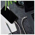 GreyLime 18W Flettet USB-C / Lightning Kabel - MFi-Sertifisert - 1m - Beige