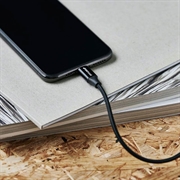 GreyLime 18W Flettet USB-C / Lightning Kabel - MFi-Sertifisert - 2m - Svart