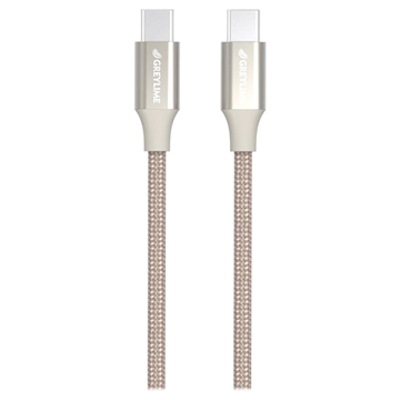 GreyLime Flettet USB-C / USB-C Kabel - 2m - Beige