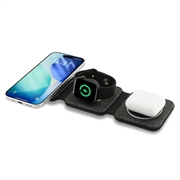 Guess 4G 3-i-1 MagSafe magnetisk trådløs lader - svart
