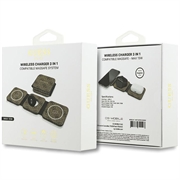 Guess 4G 3-i-1 MagSafe magnetisk trådløs lader - brun