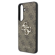 Samsung Galaxy S26 FE Guess 4G Big Metal Logo Hybrid-deksel - Brun