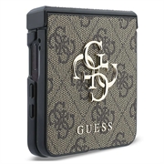 Samsung Galaxy Z Flip8 Guess 4G Big Metal Logo Hybrid-deksel - Brun