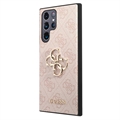 Guess 4G Big Metal Logo Samsung Galaxy S23 Ultra 5G Hybrid-deksel - Rosa