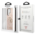 Guess 4G Big Metal Logo Samsung Galaxy S23 Ultra 5G Hybrid-deksel - Rosa