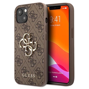 Guess 4G Big Metal Logo iPhone 13 Hybrid-deksel - Brun