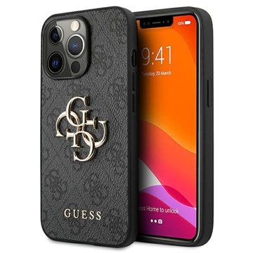 Guess 4G Big Metal Logo iPhone 13 Pro Hybrid-deksel - Svart