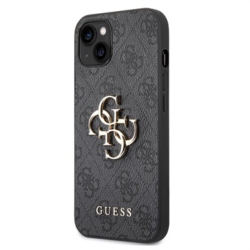 Guess 4G Big Metal Logo iPhone 14 Hybrid-deksel - Svart