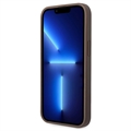 Guess 4G Big Metal Logo iPhone 14 Plus Hybrid-deksel - Brun