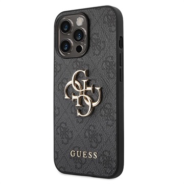 Guess 4G Big Metal Logo iPhone 14 Pro Max Hybrid-deksel - Svart