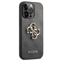 Guess 4G Big Metal Logo iPhone 14 Pro Hybrid-deksel - Grå