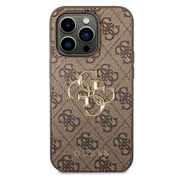 iPhone 15 Pro Max Guess 4G Big Metal Logo Hybrid-deksel - Brun