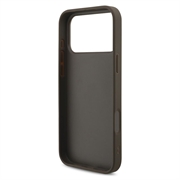 iPhone 18 Pro Guess 4G Big Metal Logo Hybrid-deksel - Brun