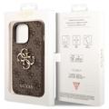 Guess 4G Big Metal Logo iPhone 14 Pro Hybrid-deksel - Brun