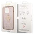 Guess 4G Big Metal Logo iPhone 14 Pro Hybrid-deksel - Rosa