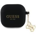 AirPods 4 Guess 4G Charm silikondekal med kjegle - Svart