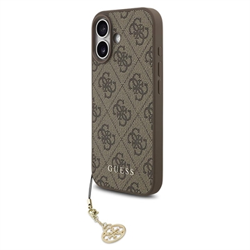 iPhone 17 Guess 4G Charm Hybrid-deksel - MagSafe-kompatibel - Brun