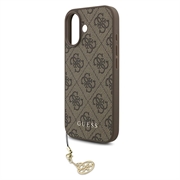 iPhone 17 Guess 4G Charm Hybrid-deksel - MagSafe-kompatibel - Brun