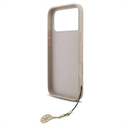 iPhone 17 Pro Max Guess 4G Charm Hybrid-deksel - MagSafe-kompatibel - Rosa