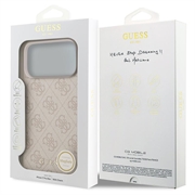 iPhone 17 Pro Max Guess 4G Charm Hybrid-deksel - MagSafe-kompatibel - Rosa