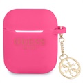 Guess 4G Charm AirPods / AirPods 2 Silikondeksel - Fuchsia