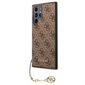 Guess 4G Charms Collection Samsung Galaxy S22 Ultra 5G Hybrid-deksel - Brun